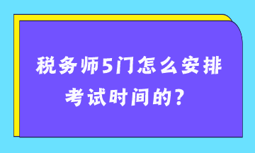 税务师5门怎么安排考试时间的？