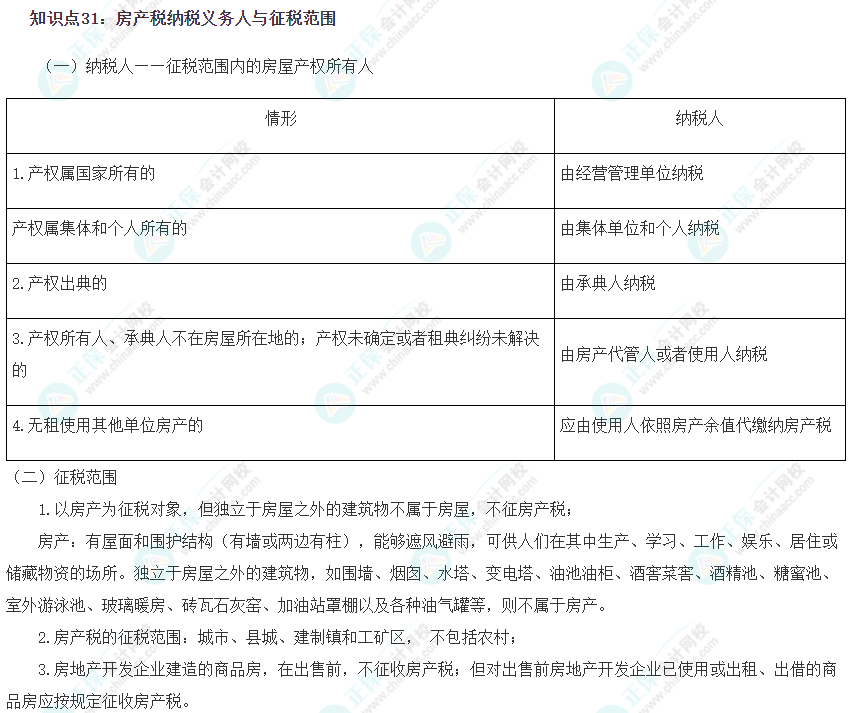 2023注会《税法》冲刺阶段易错易混知识点（三十一）