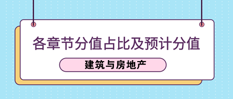 《建筑与房地产》各章节分值占比及2023年预计分值