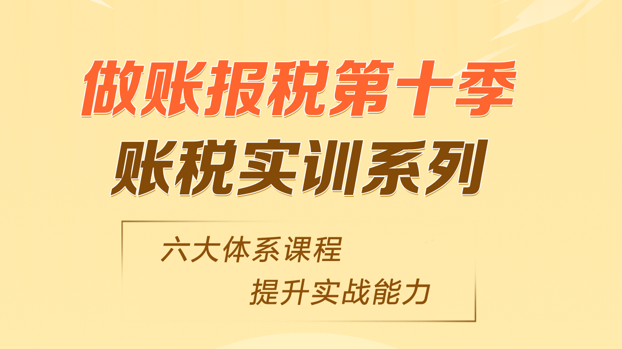 做账报税私教班第十季