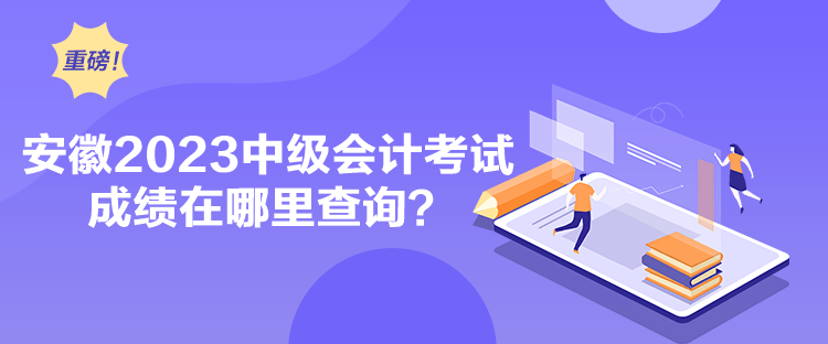 安徽2023中级会计考试成绩在哪里查询？