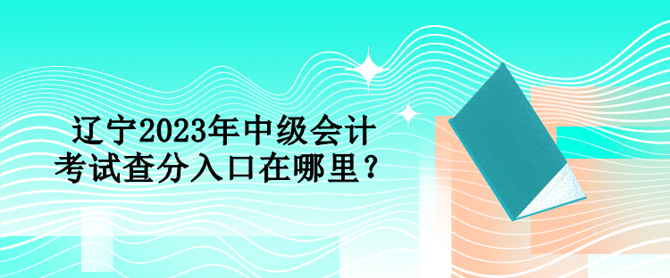 辽宁2023年中级会计考试查分入口在哪里？