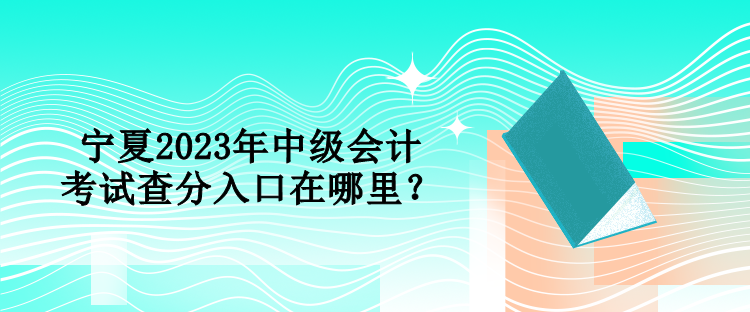 宁夏2023年中级会计考试查分入口在哪里？