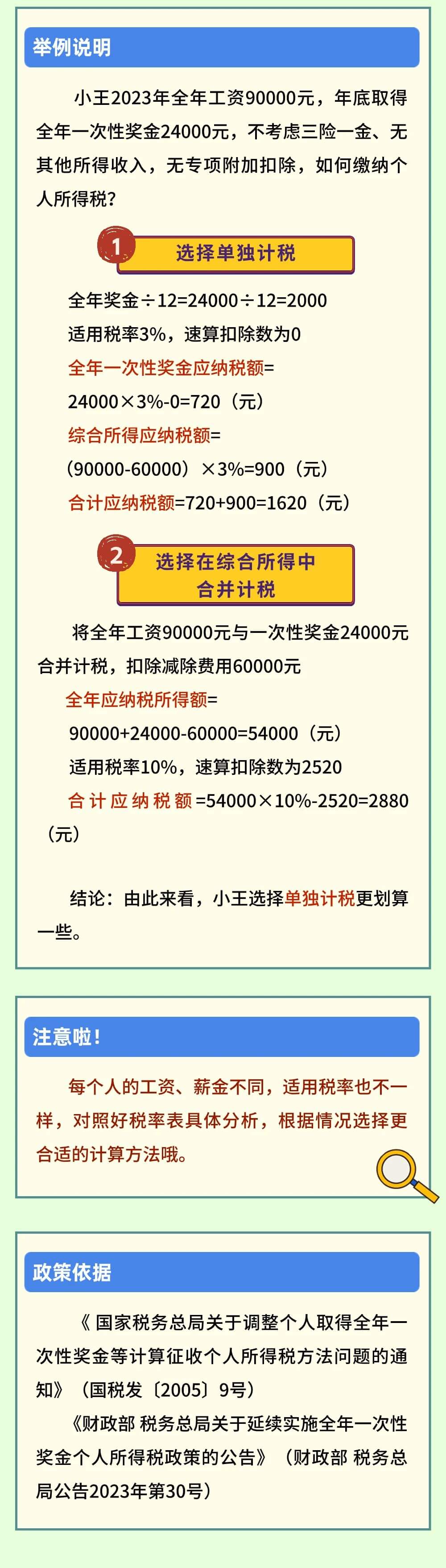 全年一次性奖金是单独计税还是合并计税？