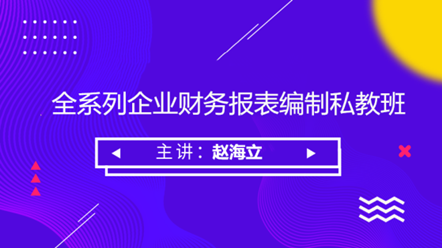 全系列企业财务报表编制私教班
