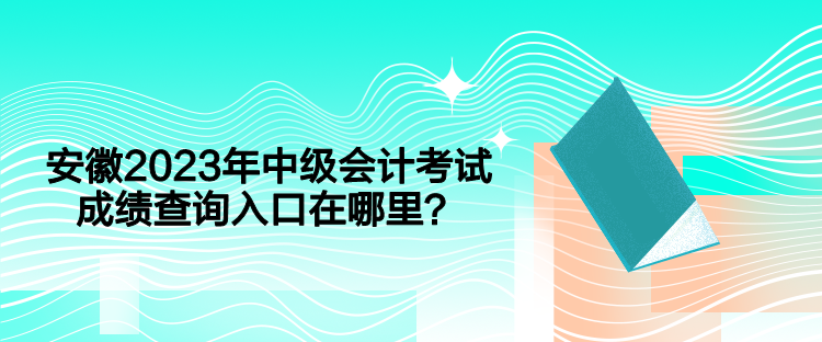 安徽2023年中级会计考试成绩查询入口在哪里？