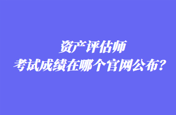 资产评估师考试成绩在哪个官网公布？