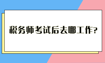 税务师考试后去哪工作？