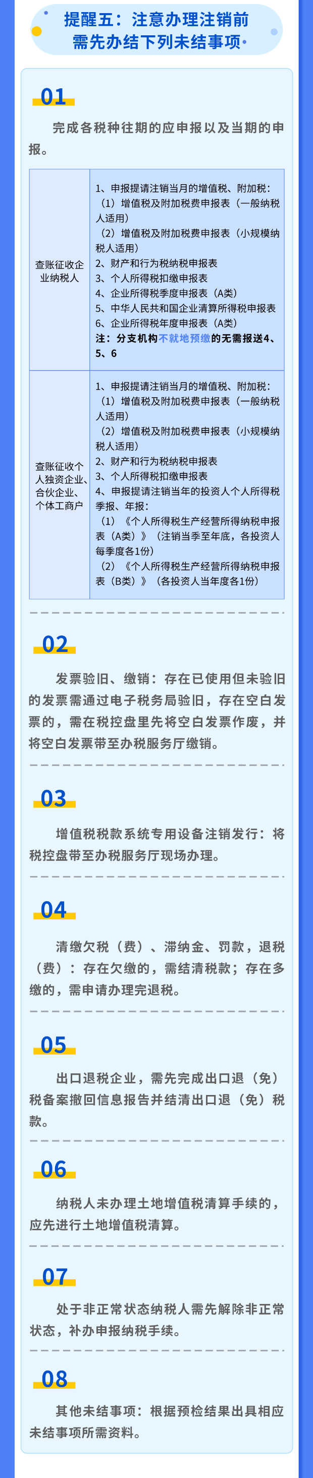 税务注销6大注意事项！