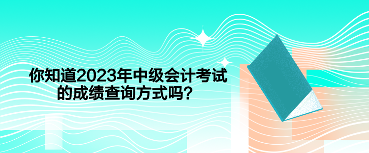 你知道2023年中级会计考试的成绩查询方式吗？
