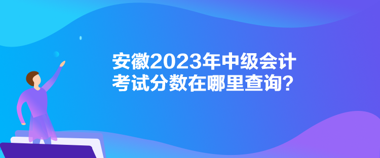 安徽2023年中级会计考试分数在哪里查询？