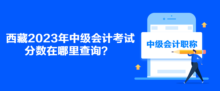 西藏2023年中级会计考试分数在哪里查询？