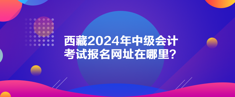 西藏2024年中级会计考试报名网址在哪里？