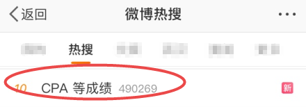 CPA 等成绩