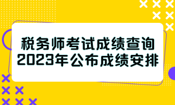 税务师考试成绩查询2023年公布成绩安排