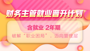 财务主管就业晋升计划