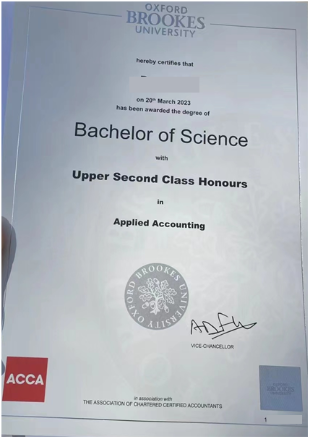 OBU Applied Accounting学位证书