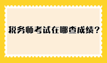 税务师考试在哪查成绩？