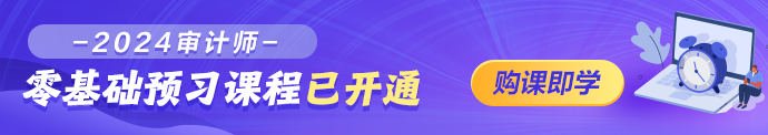 2024审计师零基础预习课程