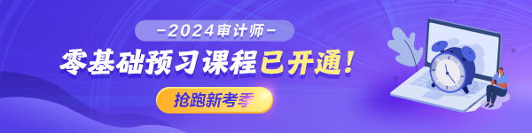 2024年审计师零基础预习课程