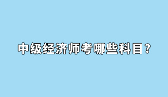 中级经济师考哪些科目_