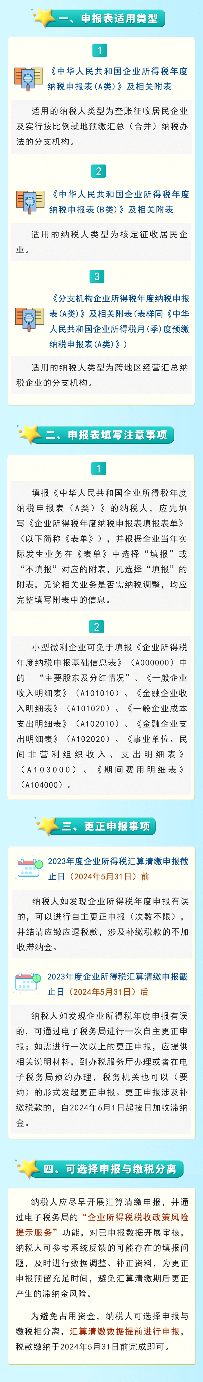 企业所得税汇算清缴申报表填写注意事项