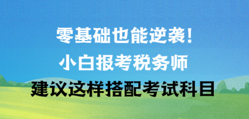 零基础也能逆袭！小白报考税务师建议这样搭配考试科目