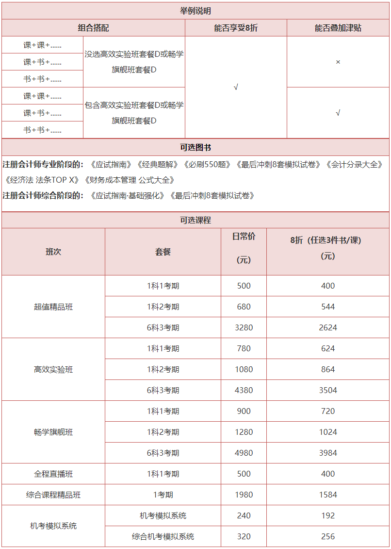 注会书课3件以上8折