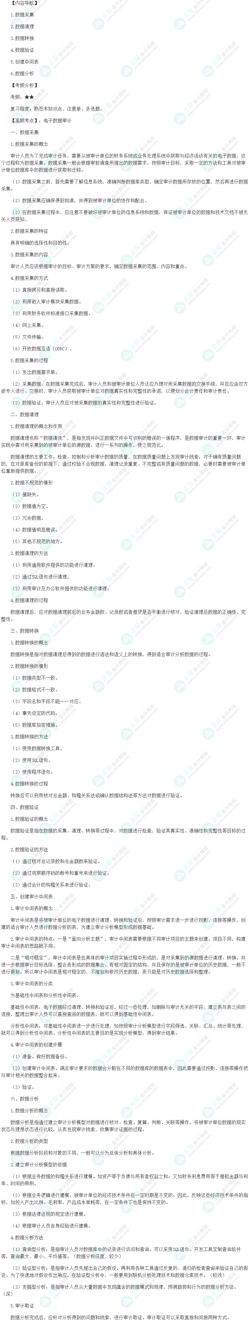2024初级审计师《审计理论与实务》高频考点：电子数据审计
