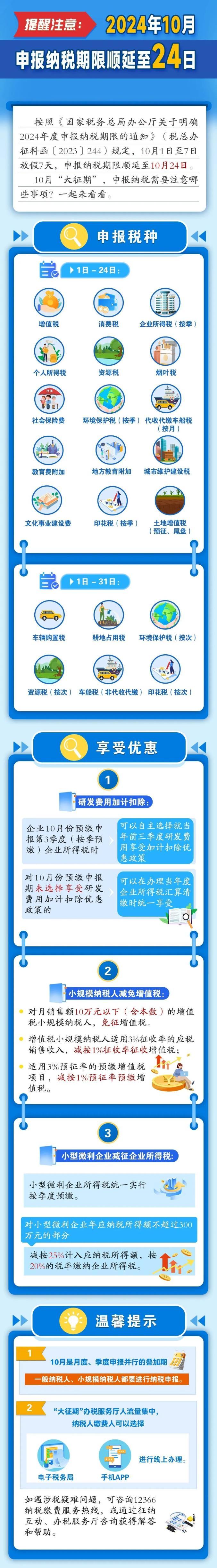 10月大征期，注意3项税收优惠可享受！