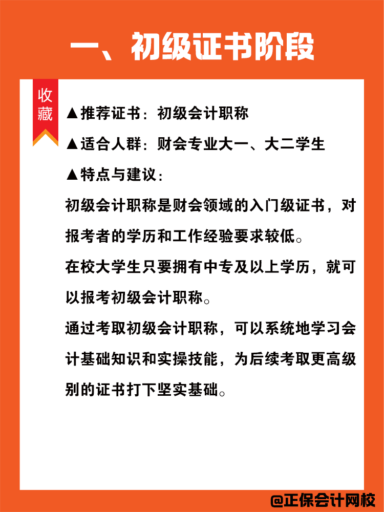 在校财会人考证顺序，你到哪一步了？