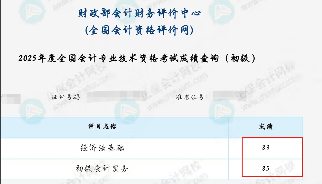 初级成绩3