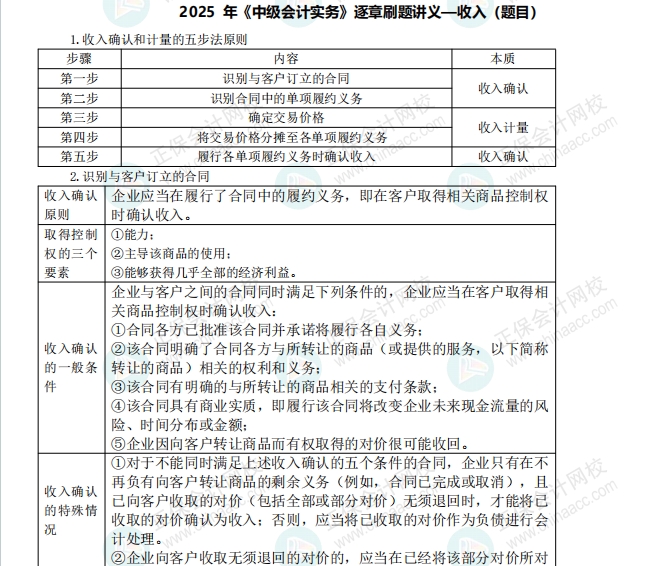 逐章刷题收入