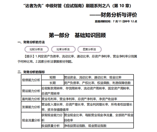 财管刷题