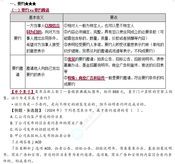 要约