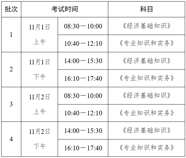 考试时间