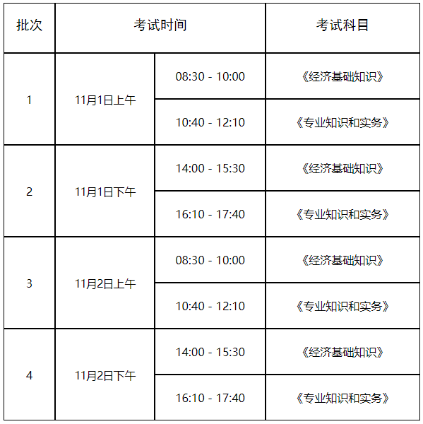 考试时间