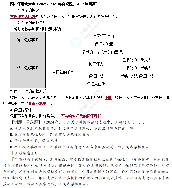 汇票的保证