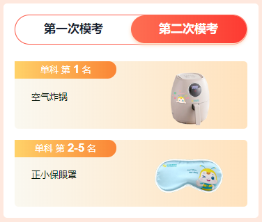 注会二模奖品