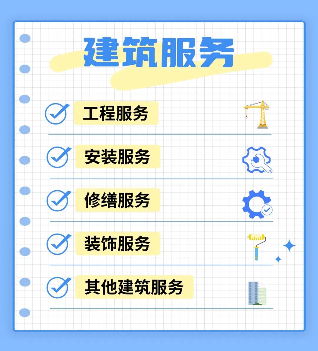 建筑服务的范围