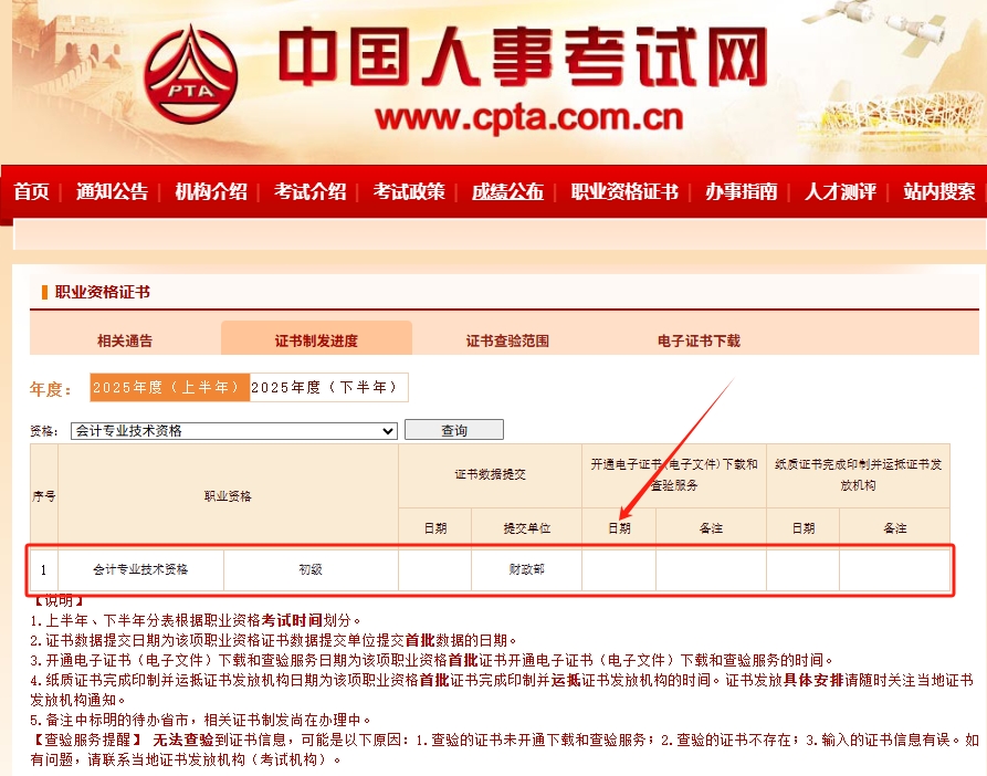 初级会计证书