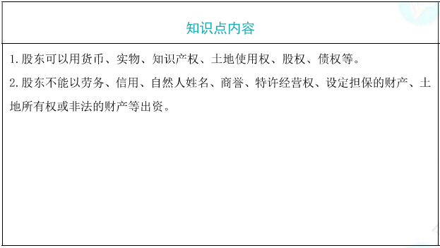 股东出资方式